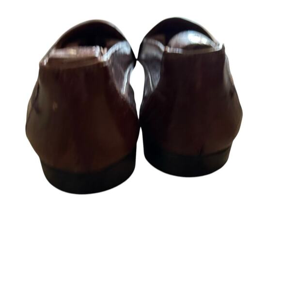 Vero Cuoio Men's Brown Woven Leather Loafers Slip-On Dress Shoes Size 7 - Picture 5 of 11